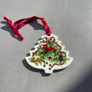 Tiffany & Co. Holiday Bone China Flat Christmas Tree Ornament